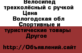 Велосипед трехколёсный с ручкой › Цена ­ 2 500 - Вологодская обл. Спортивные и туристические товары » Другое   
